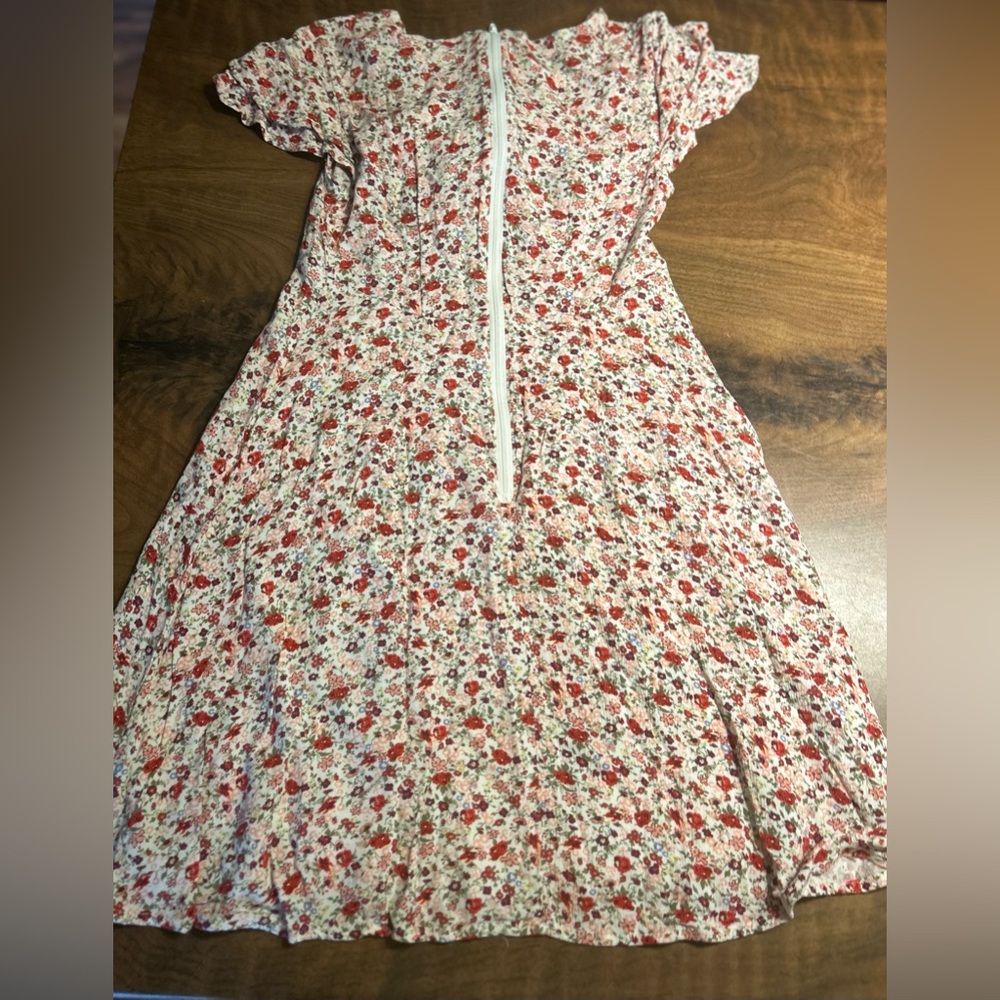 Vintage 90s Xhilaration Ditsy Floral Midi Dress - Picture 5 of 5